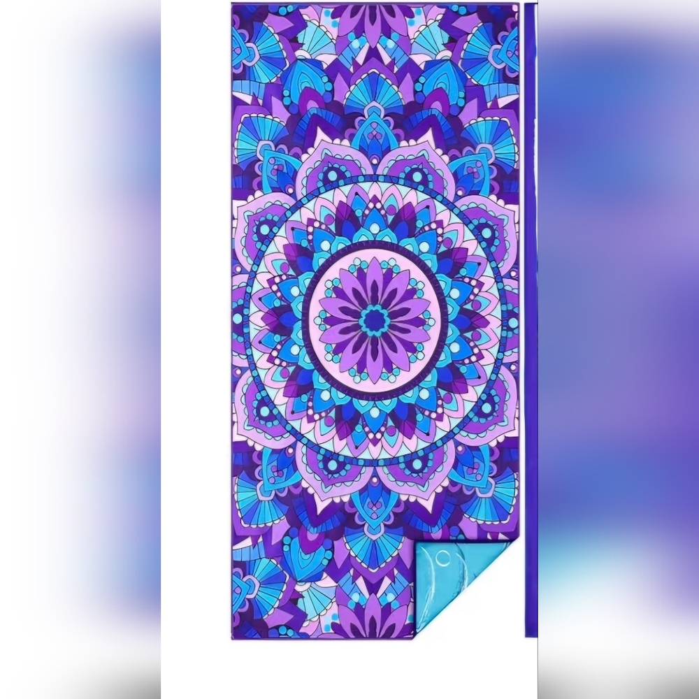 Purple Mandala Microfiber Oversized Lightweight Beach Towel NWT